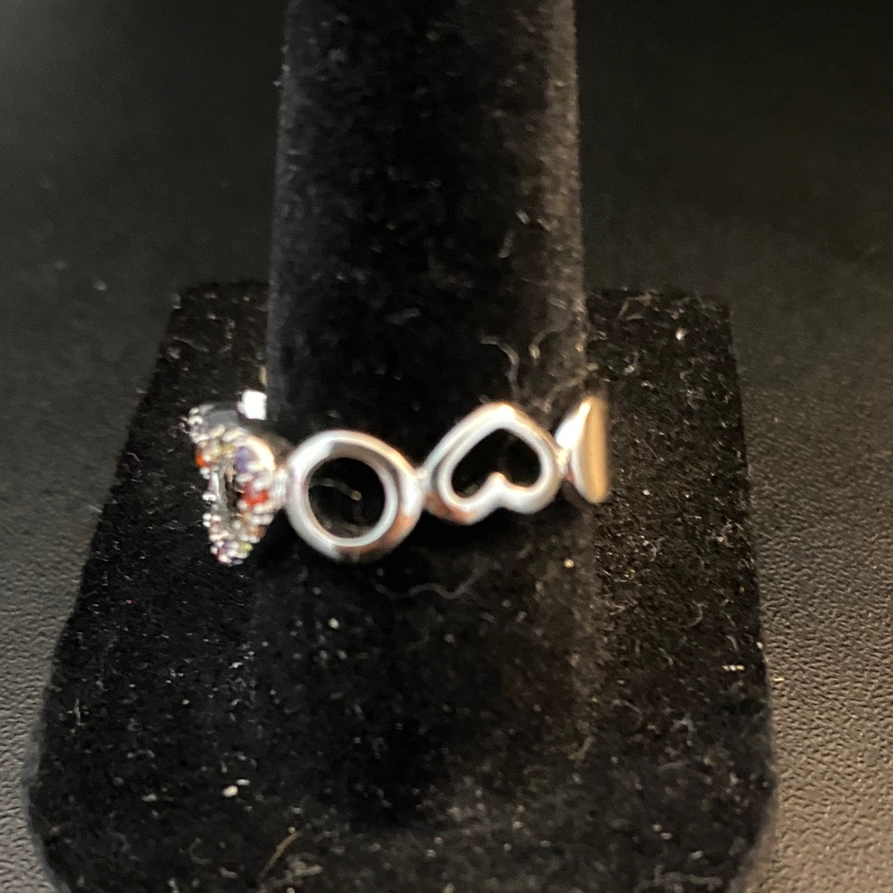 Multicolor Silver Heart & Star Ring ✨$5.95 Shipping✨ - Picture 4 of 9